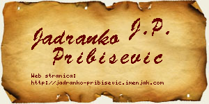 Jadranko Pribišević vizit kartica